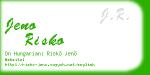 jeno risko business card