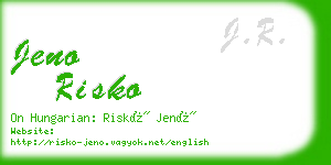 jeno risko business card